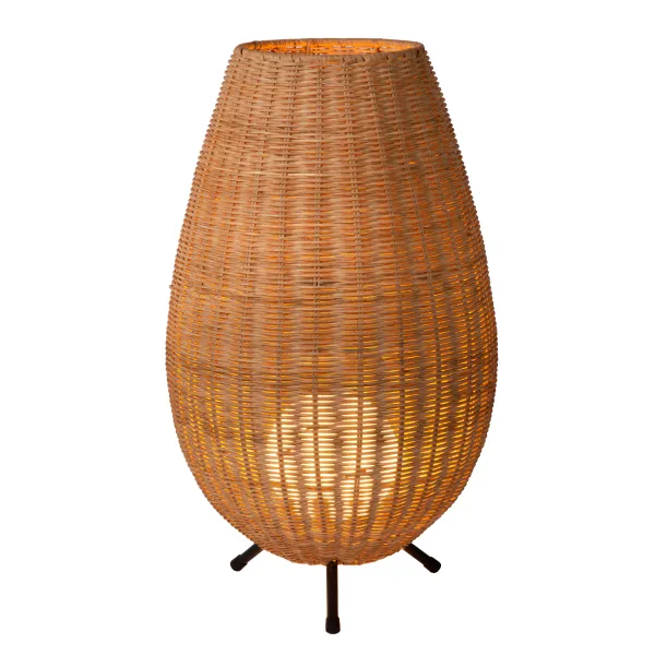 Lucide COLIN - Table lamp - Ø 30 cm - 1xG9 - Light wood image 1