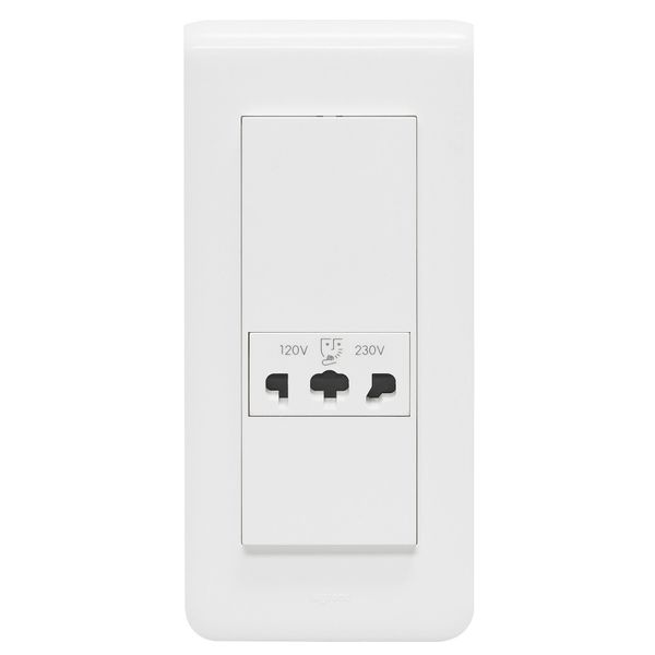 Shaver socket Mosaic - automatic terminals - 5 modules - white image 2