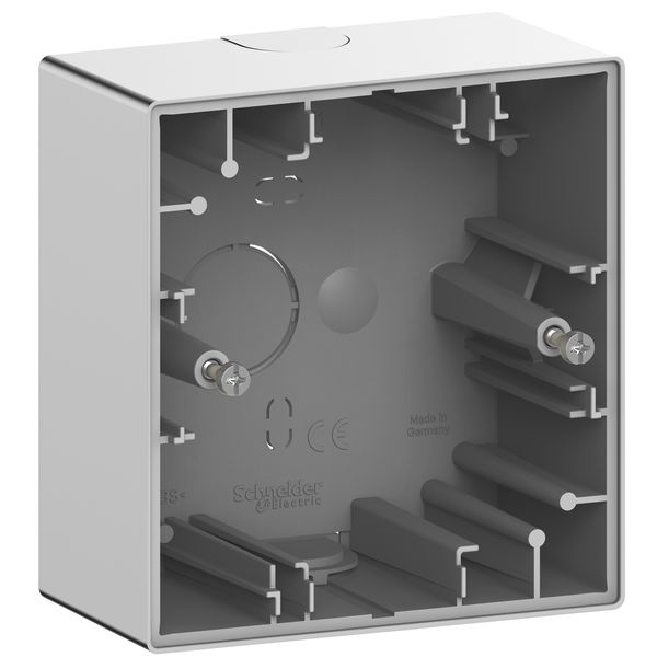 Merten System Design, surface-mounted housing, 1 gangs, stainless steel image 3