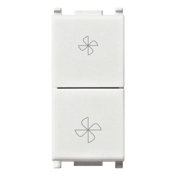 2P 10AX 2-way switch fan coil white image 1