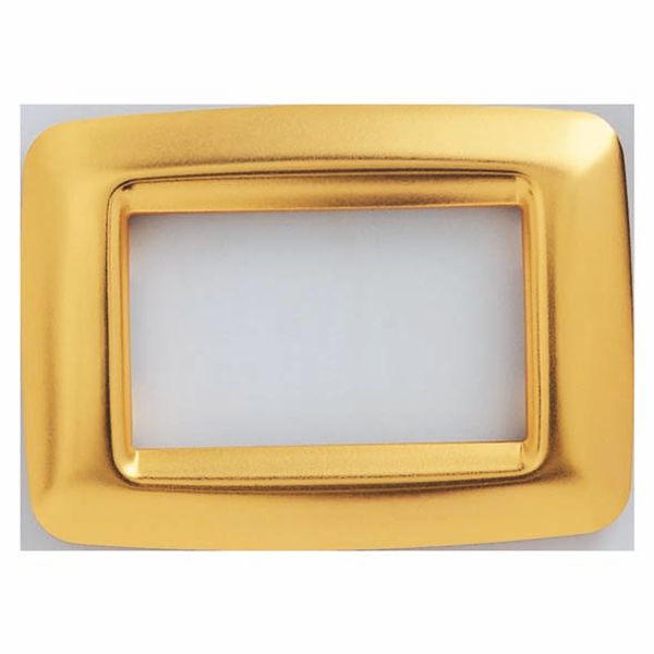 PLAYBUS YOUNG PLATE - IN METALLISEE TECHNOPOLYMER - SATIN FINISHING - 2 GANG - ANTIQUE GOLD - PLAYBUS image 2