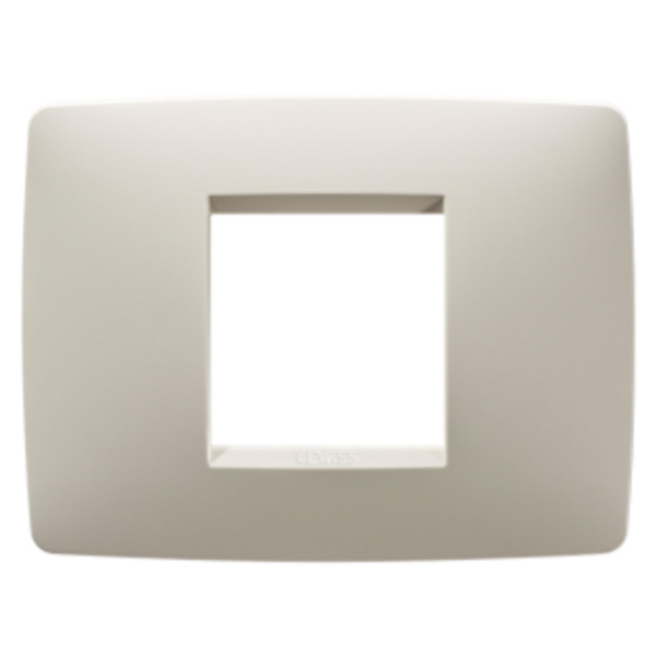 ONE PLATE - IN TECHNOPOLYMER - 2 MODULES - IVORY - CHORUSMART image 1