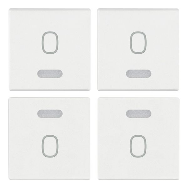 Four half-buttons 1M O symbol white image 1