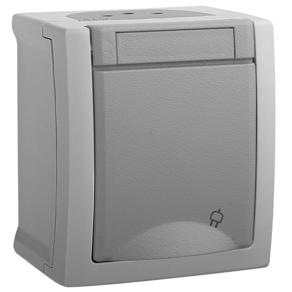 Pacific Grey UPS Socket Child Protection (Screw Connection) image 1