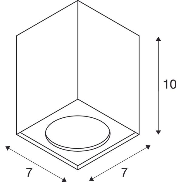 ALTRA DICE CL-1 ceiling lumin, GU10, max 35W, angular, white image 3