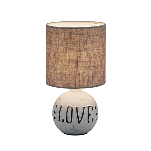 Esna table lamp love E14 white/brown image 1