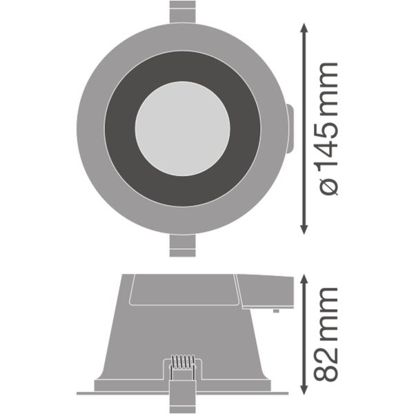 DOWNLIGHT COMFORT 130 13 W 3CCT IP54 WT image 21