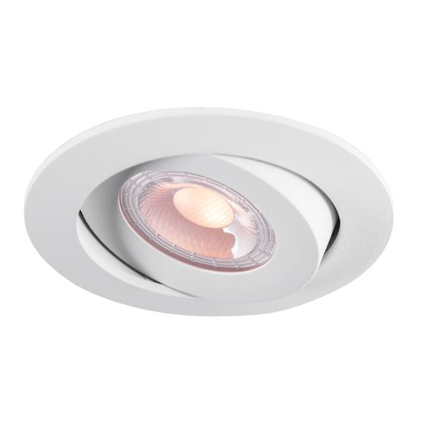 LED Slim Downlight 5W DIMM CCT 400Lm 50° CRI 90 Flicker-Free Cutout 70-75mm (Internal Driver Included) RAL9003 THORGEON image 2