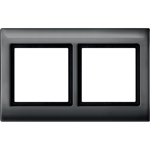 Aquadesign frame, 2-gang, anthracite image 3