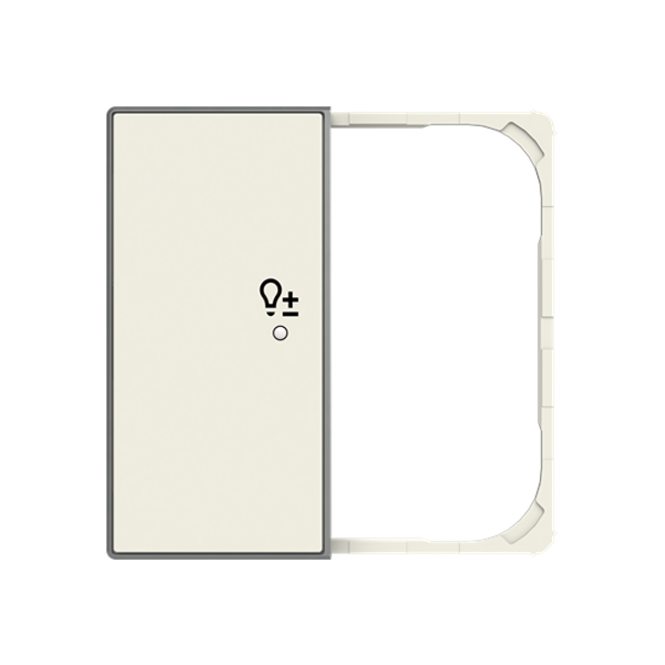 SRD-2-L-85BL Cover plate - free@home / KNX 2-gang sensors - Dimmer - Left - Soft White for Switch/dimmer Single push button White - Sky Niessen image 1