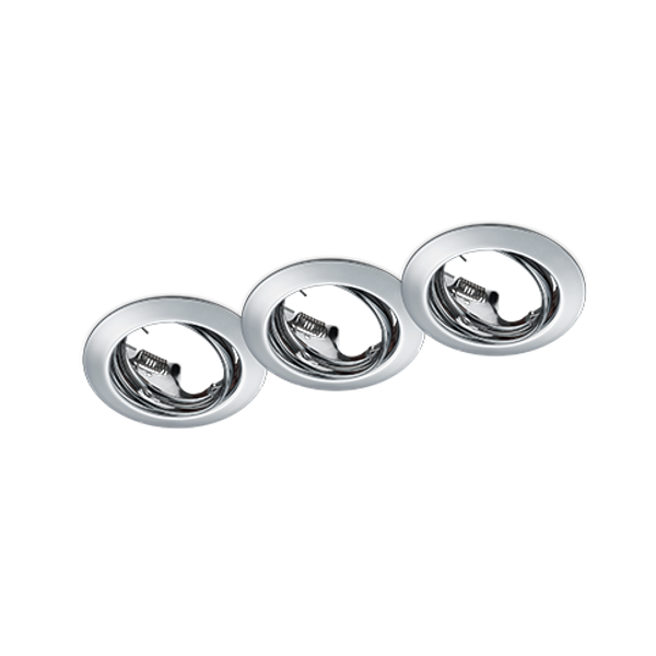 Jura recessed spotlight GU10 chrome 3-pack round image 1