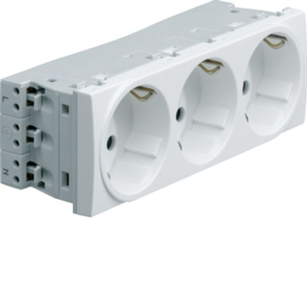 Triple socket SCHUKO w. childpro image 1