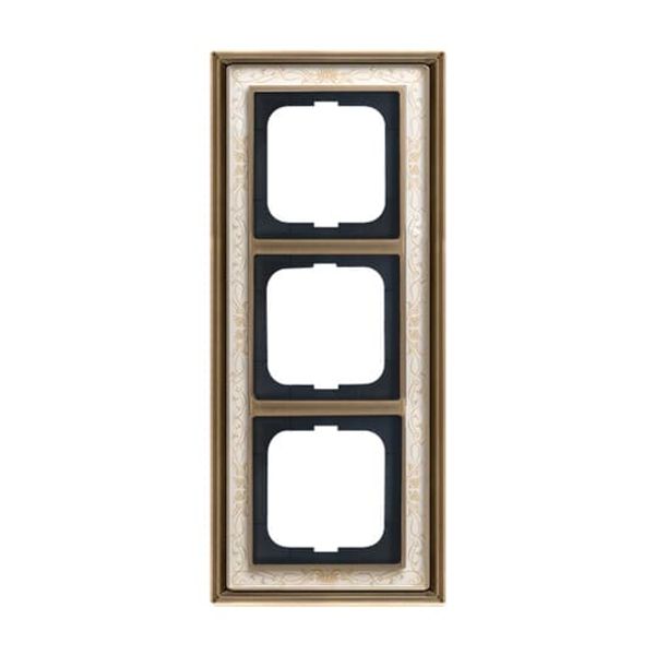 1724-846 Cover Frame Busch-dynasty® antique brass decor ivory white image 2