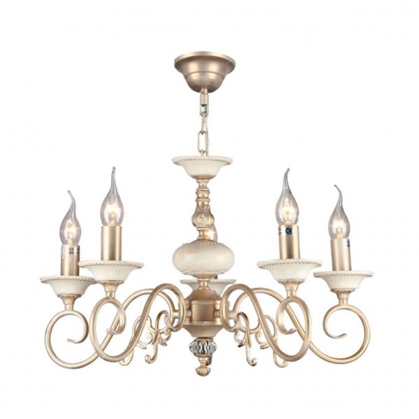 Elegant Perla Chandelier Cream with Gold image 3