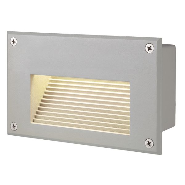 BRICK LED Downunder wall l., 3000K, rectangular, silvergrey image 1