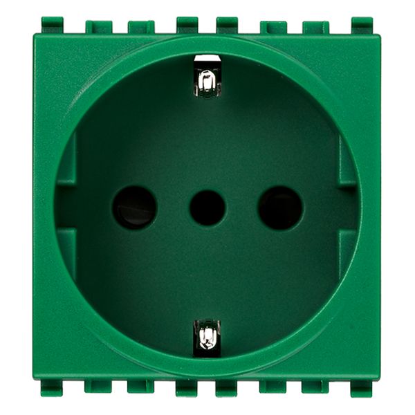 2P+E 16A P30 outlet green image 1