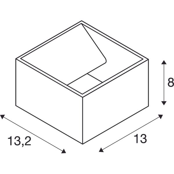 LOGS WALL, 6W, 3000K, IP44, square, aluminium, anthracite image 3