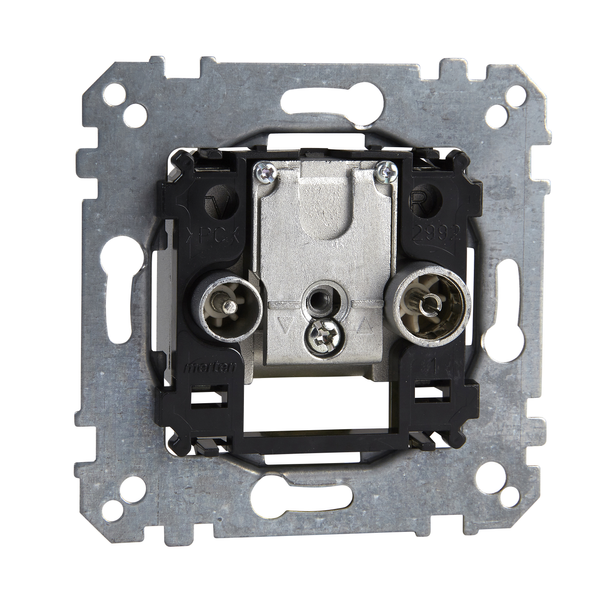 Antenna socket-outlet, Merten inserts, 2-gang (TV+FM), Branch line socket-outlet image 4