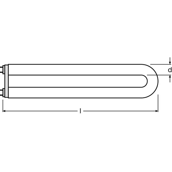 U-shaped T8 58 W/830 U image 2