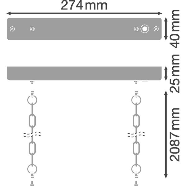 EMERGENCY EXIT SIGN HB 27M ACCESSORIES Suspension Chain Kit image 3