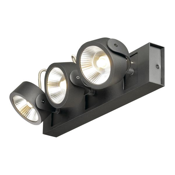 KALU LED 3 Wall and Ceiling luminaire, black, 3000K, 60ø image 1