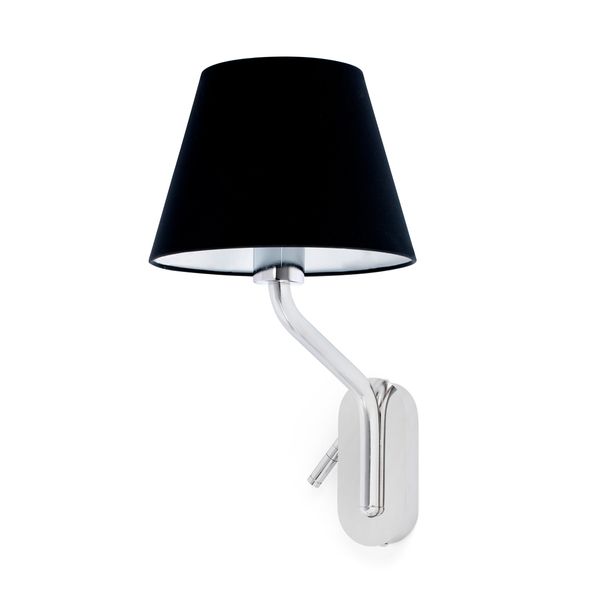 ETERNA CHROME WALL LAMP E27 15W WITH RIGHT READER image 2