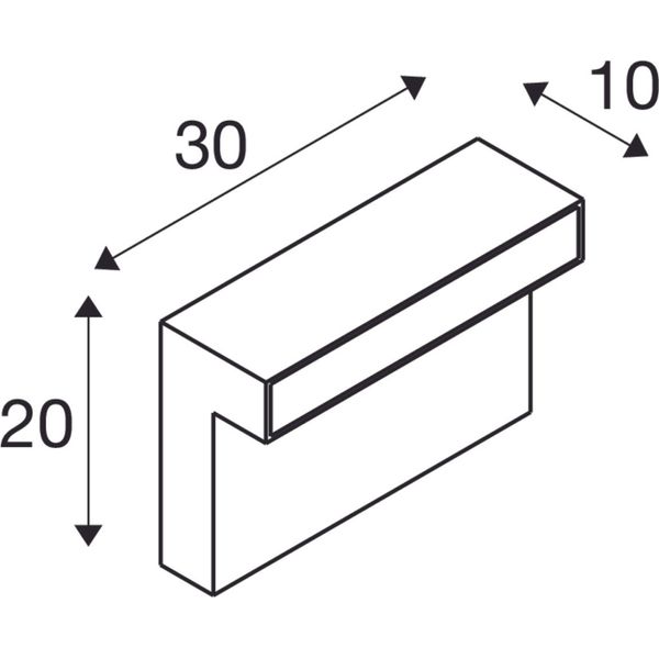 L-LINE OUT 30 11,5W 3000/4000K 230V LED IP65  anthracite image 2