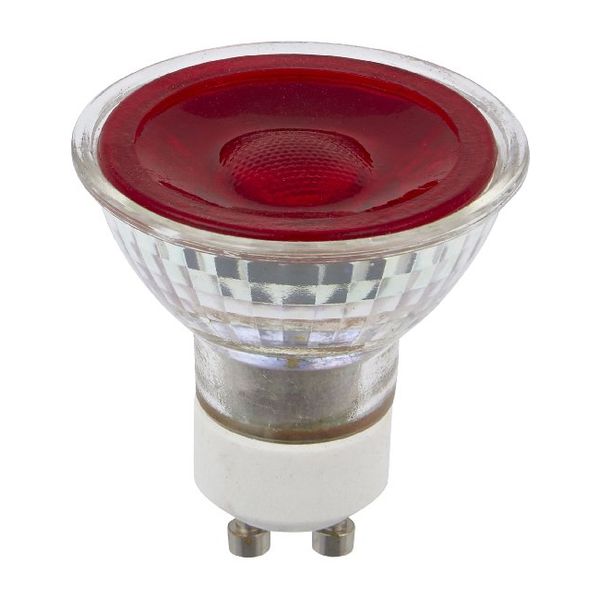 LED GU10 MR16 Glass 50x54 230V 5W 38° AC Red Non-Dim image 2