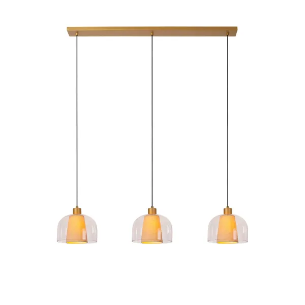 GUNHILD Pendant light-Transp.-3xE27-60W-Glass image 1