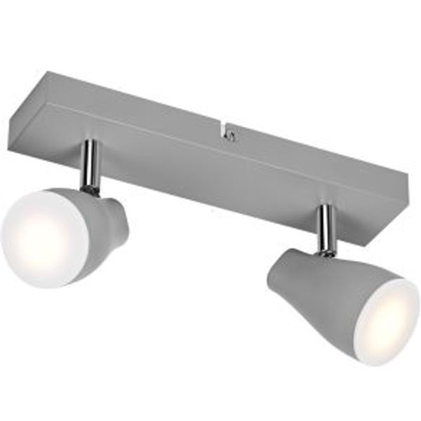 LED SPOT PEAR GREY 2 x 4.3W 2700K GU10 image 1