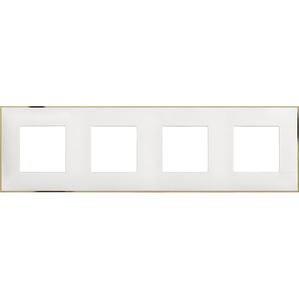 CLASSIA - COVER PLATE 2X4P WHITE GOLD image 1