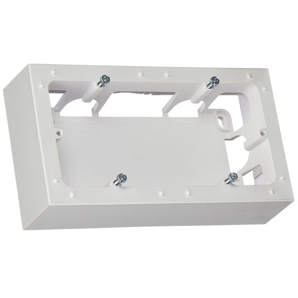 Odace Styl - box for surface mounting 2 posts centre distance 71mm white image 1