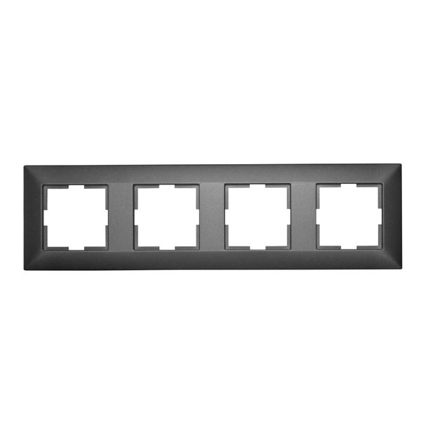 Four gang frame, anthracite image 1