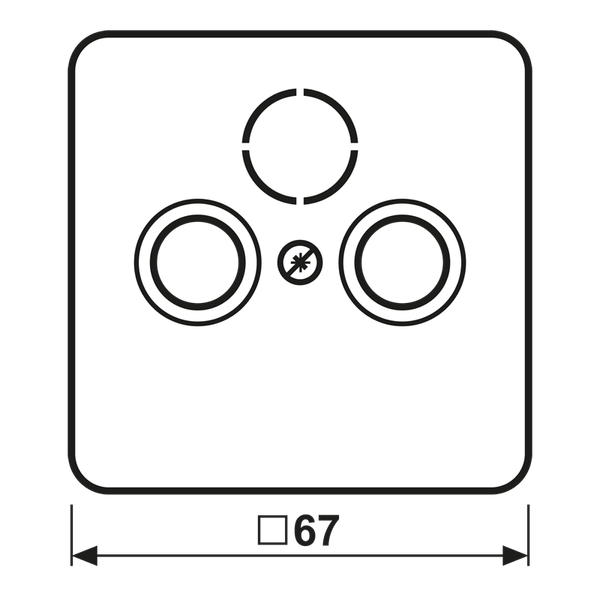 Center plate for TV-FM-SAT sockets CD561SATSW image 4