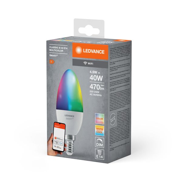 SMART+ WiFi Candle Multicolour 230V RGBW FR E14 SINGLE PACK image 7