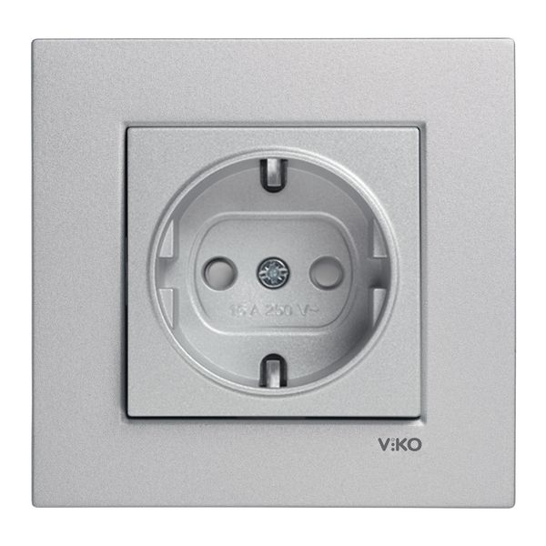 Novella-Trenda Silver Child Protected Double Earth Socket image 1