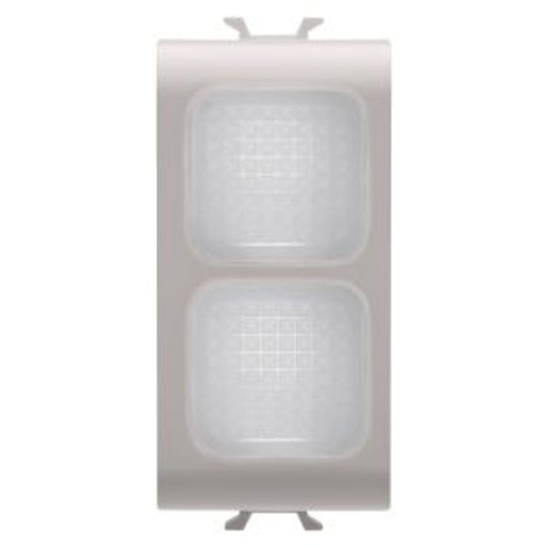 DOUBLE INDICATOR LAMP - OPAL - 1 MODULE - NATURAL SATIN BEIGE - CHORUSMART image 1