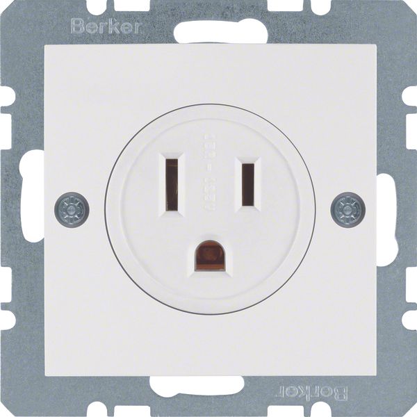Soc.out. earth. contact US/CAN NEMA 5-15 R, screw term.,S.1,p.white ma image 1