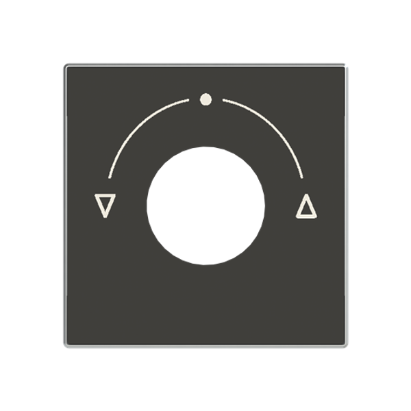 8553.1 NS Cover plate for 3 position key switch - Soft Black Symbol "3-level switch" for Level switch, Key Black - Sky Niessen image 1