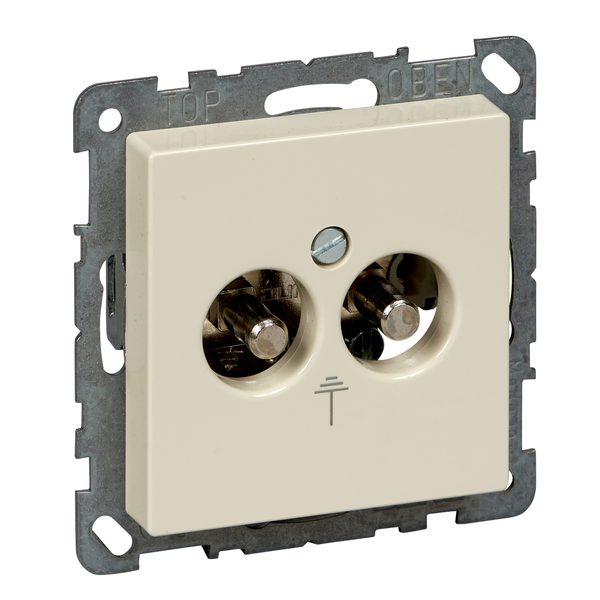 Potential equalisation socket-outlet insert, white, glossy, System M image 4