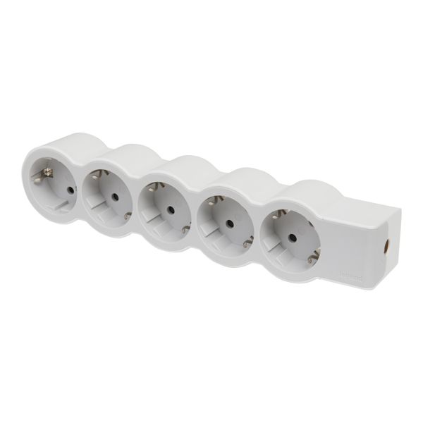 MOES STD SCH 5X2P+E WITHOUT CABLE WHITE/GREY image 3