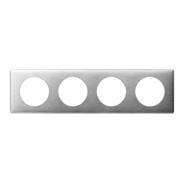 4GANG PLATE METAL ALUMINIUM image 1