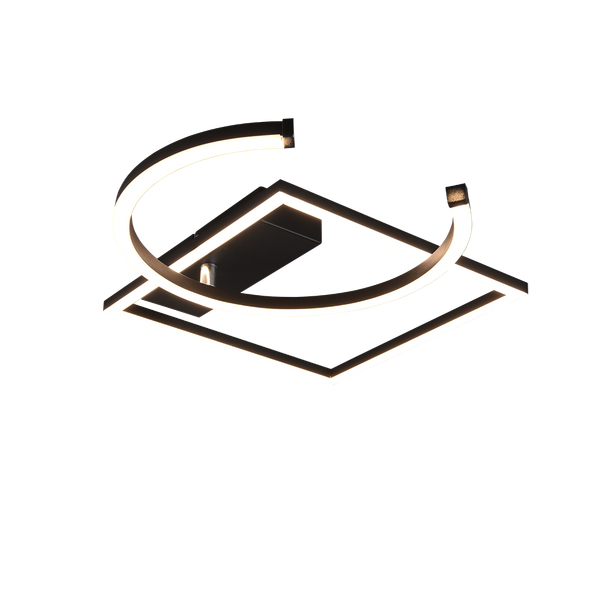 Pivot LED ceiling lamp matt black image 1