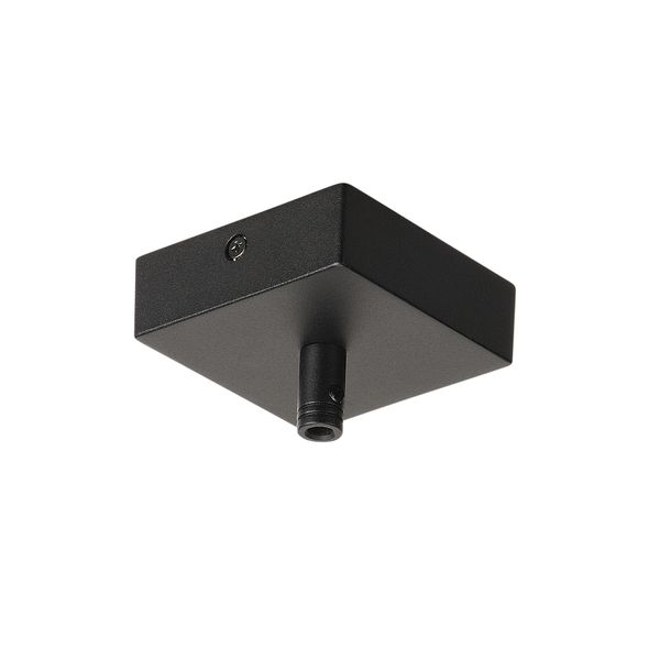 Ceiling plate GLENOS,matt black,8.5x8.5x2.7cm, strain relief image 1