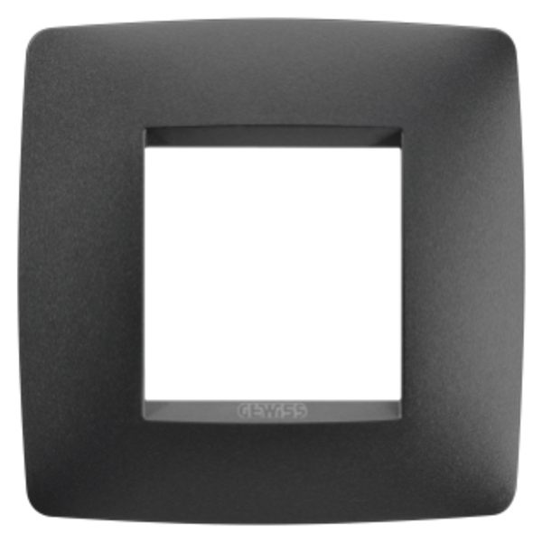 ONE INTERNATIONAL PLATE - IN PAINTED TECHNOPOLYMER - 2 MODULES - SATIN BLACK - CHORUSMART image 1