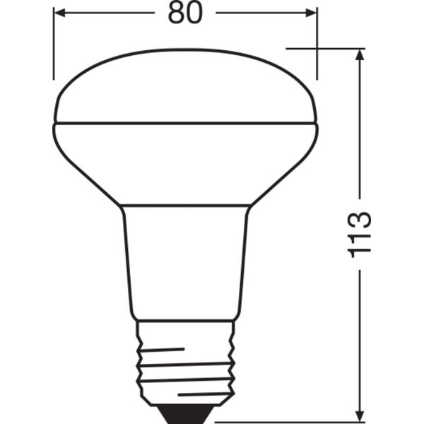 PARATHOM® R80 4.3W 827 E27 image 3