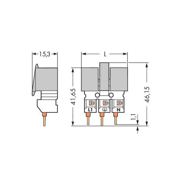 Power supply connector;without push-buttons;without snap-in mounting f image 4