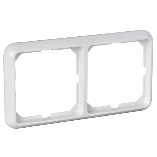 ELSO Fashion - cover frame - horizon/verti - 2 gangs - duro - pure white image 4