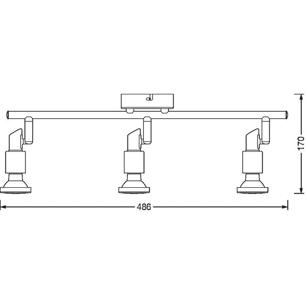 LED SPOT BRUSHED SILVER GU10 3 x 2.6W 2700K image 7