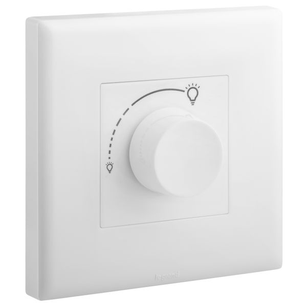 Universal Dimmer 300W 7X7 White, Legrand - ELOE image 1